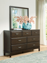 Best Furniture Outlet - Ashley Furniture - Vanmore Bedroom - Dresser and Mirror / Dark Brown - B479B1