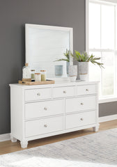 Best Furniture Outlet - Ashley Furniture - Fortman Bedroom - Dresser and Mirror / White - B680B1