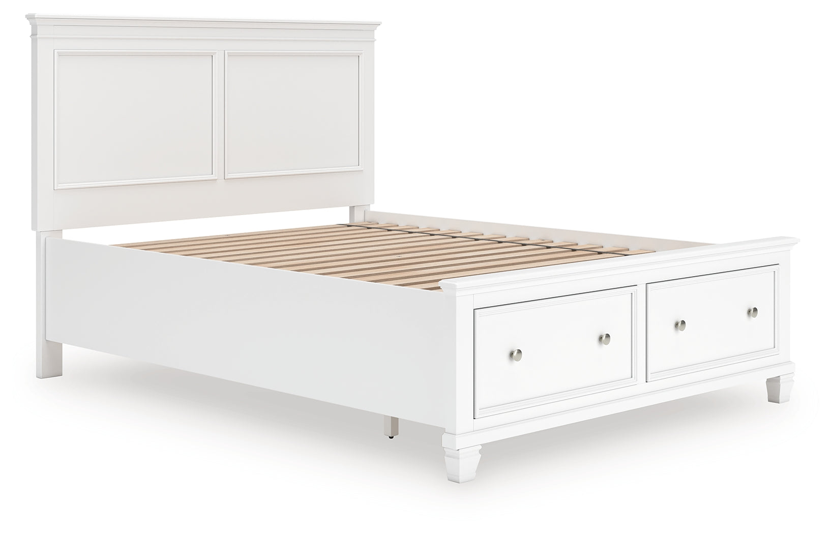 Best Furniture Outlet - Ashley Furniture - Fortman Bedroom - Queen Panel Storage Bed / White - B680B20