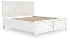 Best Furniture Outlet - Ashley Furniture - Fortman Bedroom - California King Panel Storage Bed / White - B680B23