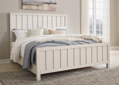 Best Furniture Outlet - Ashley Furniture - Shaybrock Bedroom - King Panel Bed / Antique White - B683B6