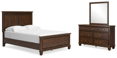 Best Furniture Outlet - Ashley Furniture - Danabrin Bedroom - Full Panel Bed, Dresser and Mirror / Brown - B685B9