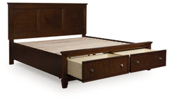 Best Furniture Outlet - Ashley Furniture - Danabrin Bedroom - King Panel Storage Bed / Brown - B685B18
