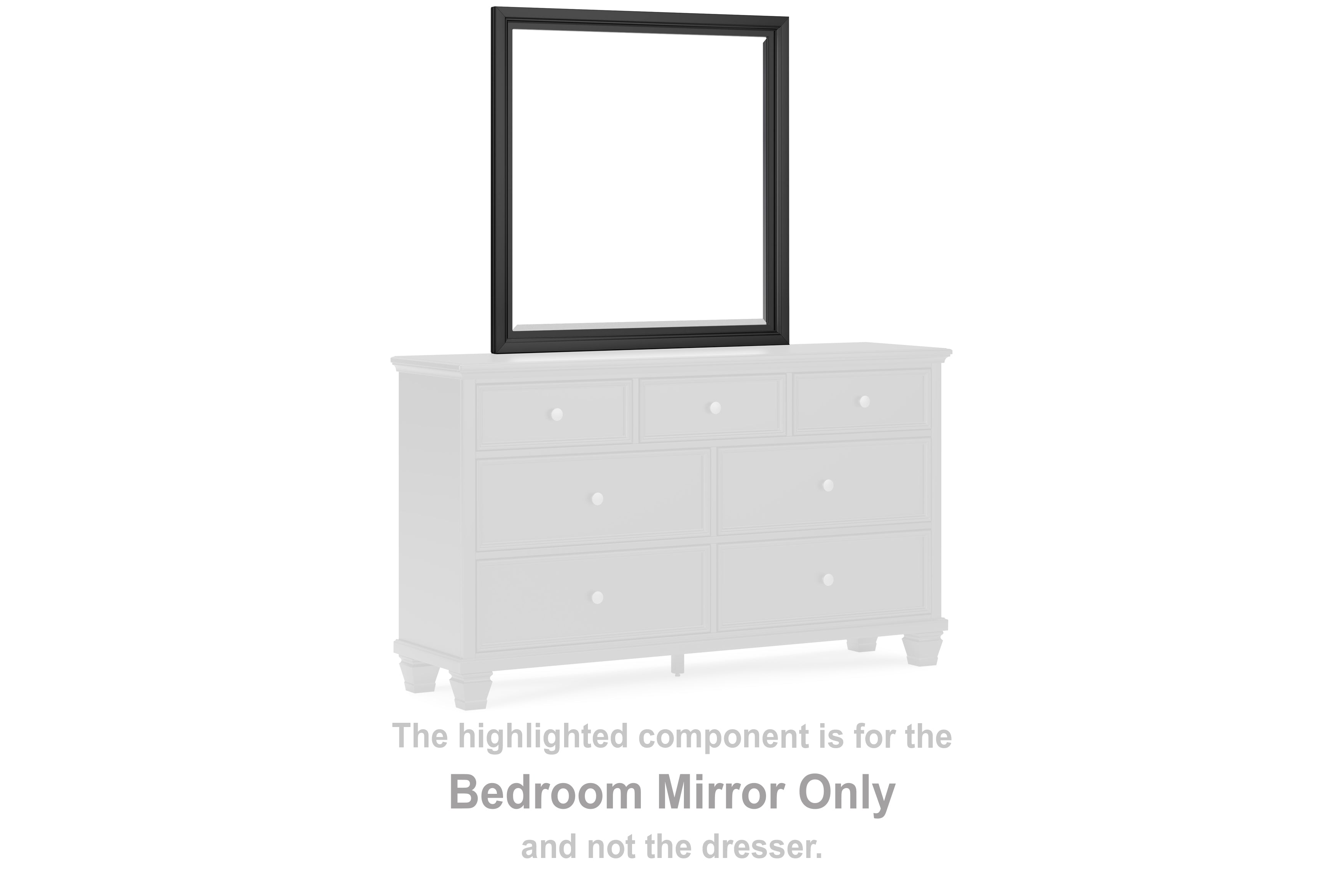 Best Furniture Outlet - Ashley Furniture - Lanolee Bedroom - Bedroom Mirror / Black - B687-36