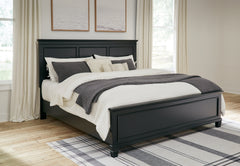 Best Furniture Outlet - Ashley Furniture - Lanolee Bedroom - King Panel Bed / Black - B687B8