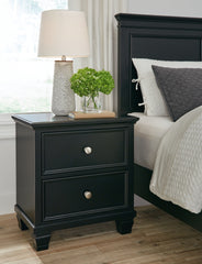 Best Furniture Outlet - Ashley Furniture - Lanolee Bedroom - Two Drawer Night Stand / Black - B687-92