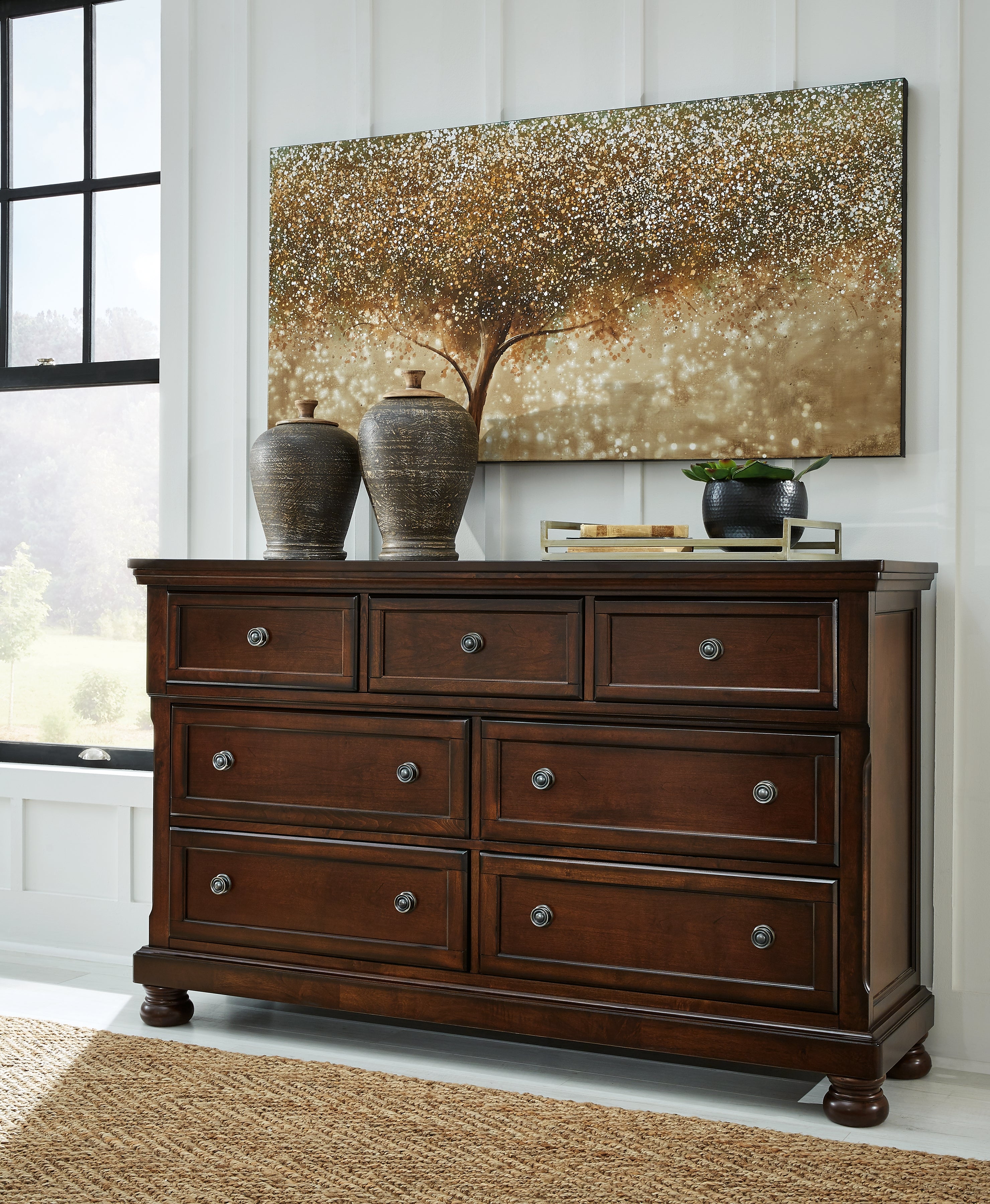 Best Furniture Outlet - Ashley Furniture - Porter Bedroom - Dresser / Rustic Brown - B697-31