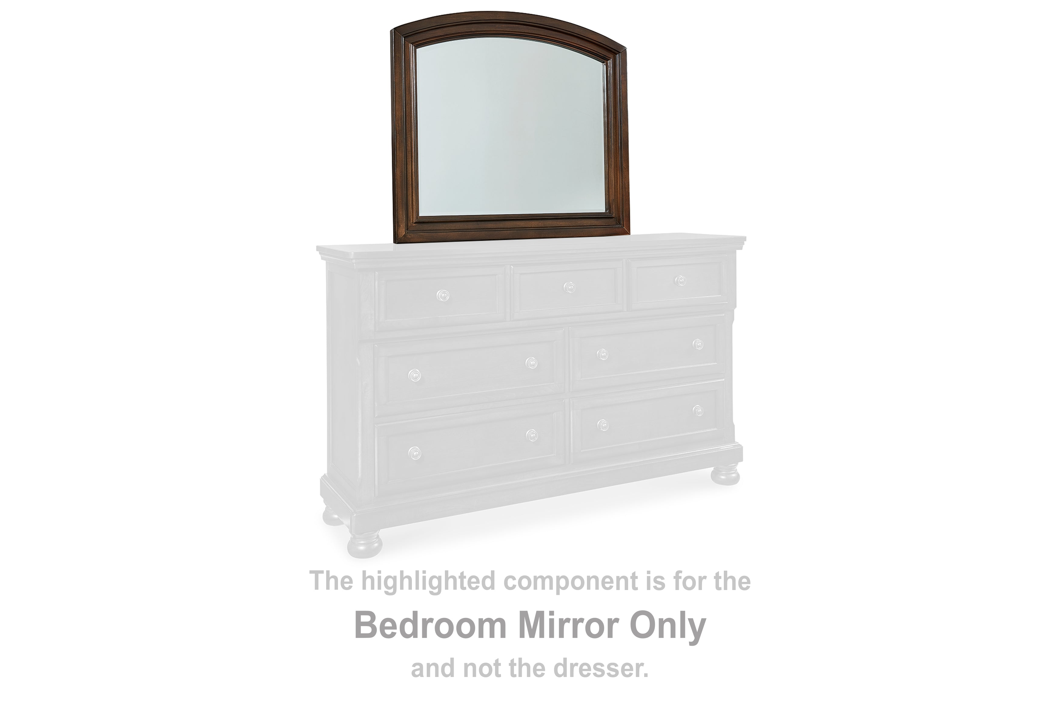 Best Furniture Outlet - Ashley Furniture - Porter Bedroom - Bedroom Mirror / Rustic Brown - B697-36