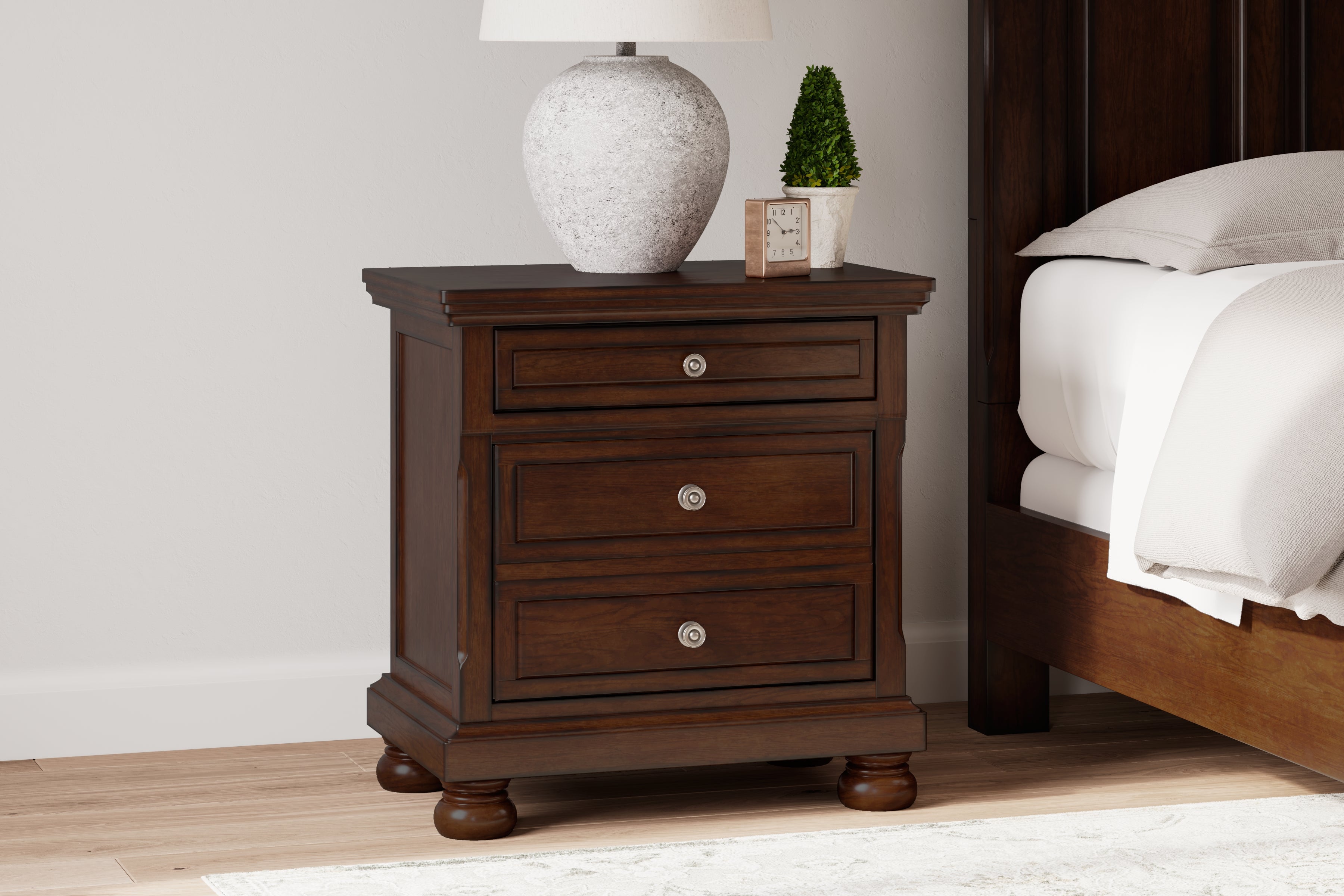 Best Furniture Outlet - Ashley Furniture - Porter Bedroom - Two Drawer Night Stand / Rustic Brown - B697-92