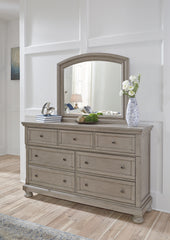 Best Furniture Outlet - Ashley Furniture - Lettner Bedroom - Dresser and Mirror / Light Gray - B733B1