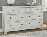 Best Furniture Outlet - Ashley Furniture - Robbinsdale Bedroom - King Panel Storage Bed / Antique White - B742B25