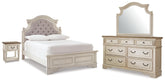 Best Furniture Outlet - Ashley Furniture - Realyn King Panel Bed, Dresser, Mirror and Nightstand - King Panel Bed, Dresser, Mirror and Nightstand - B743B78