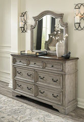 Best Furniture Outlet - Ashley Furniture - Lodenbay Bedroom - Dresser and Mirror / Antique Gray/Brown - B751B1