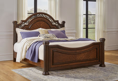 Best Furniture Outlet - Ashley Furniture - Lavinton Bedroom - California King Poster Bed / Brown - B764B10