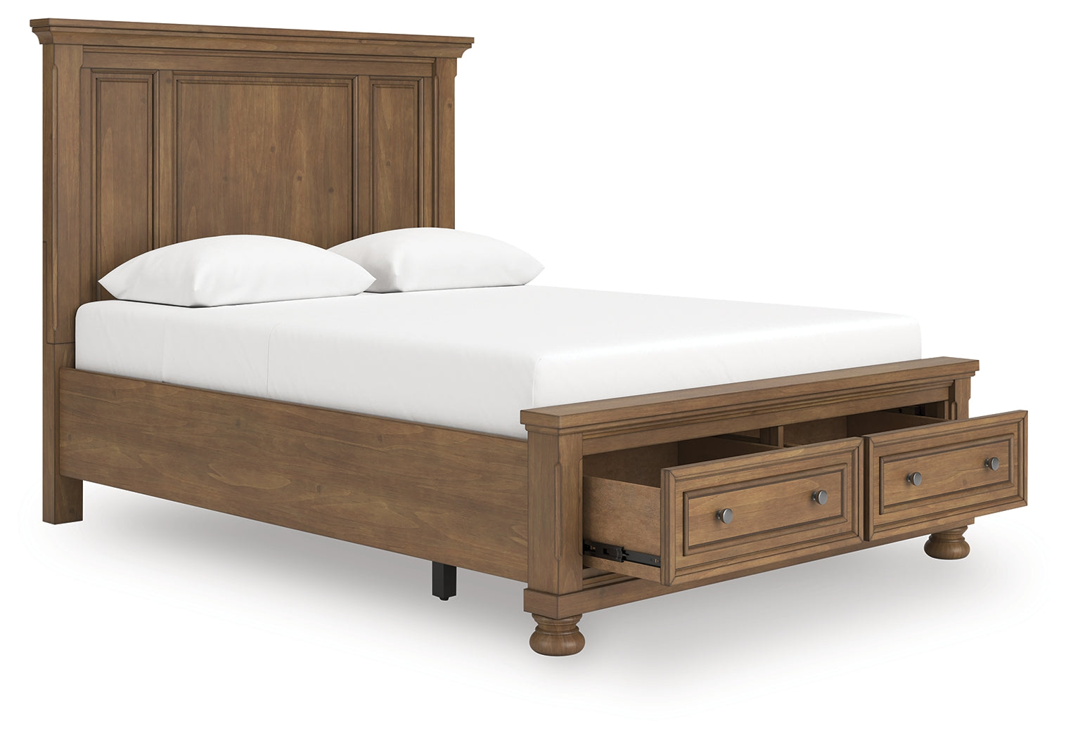 Best Furniture Outlet - Ashley Furniture - Feddinger Bedroom - Queen Panel Storage Bed / Medium Brown - PCB779B11
