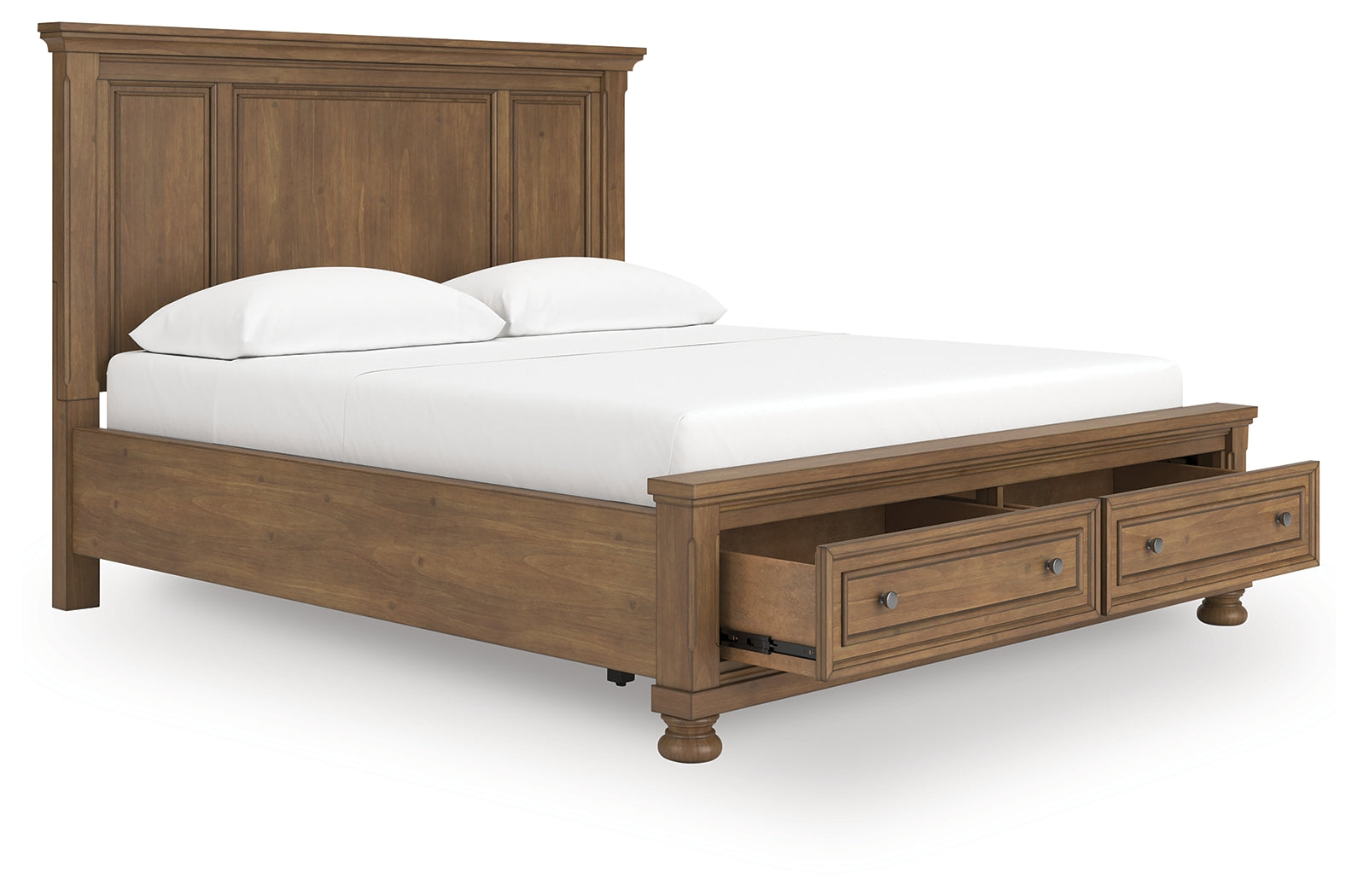 Best Furniture Outlet - Ashley Furniture - Feddinger Bedroom - California King Panel Storage Bed / Medium Brown - PCB779B13