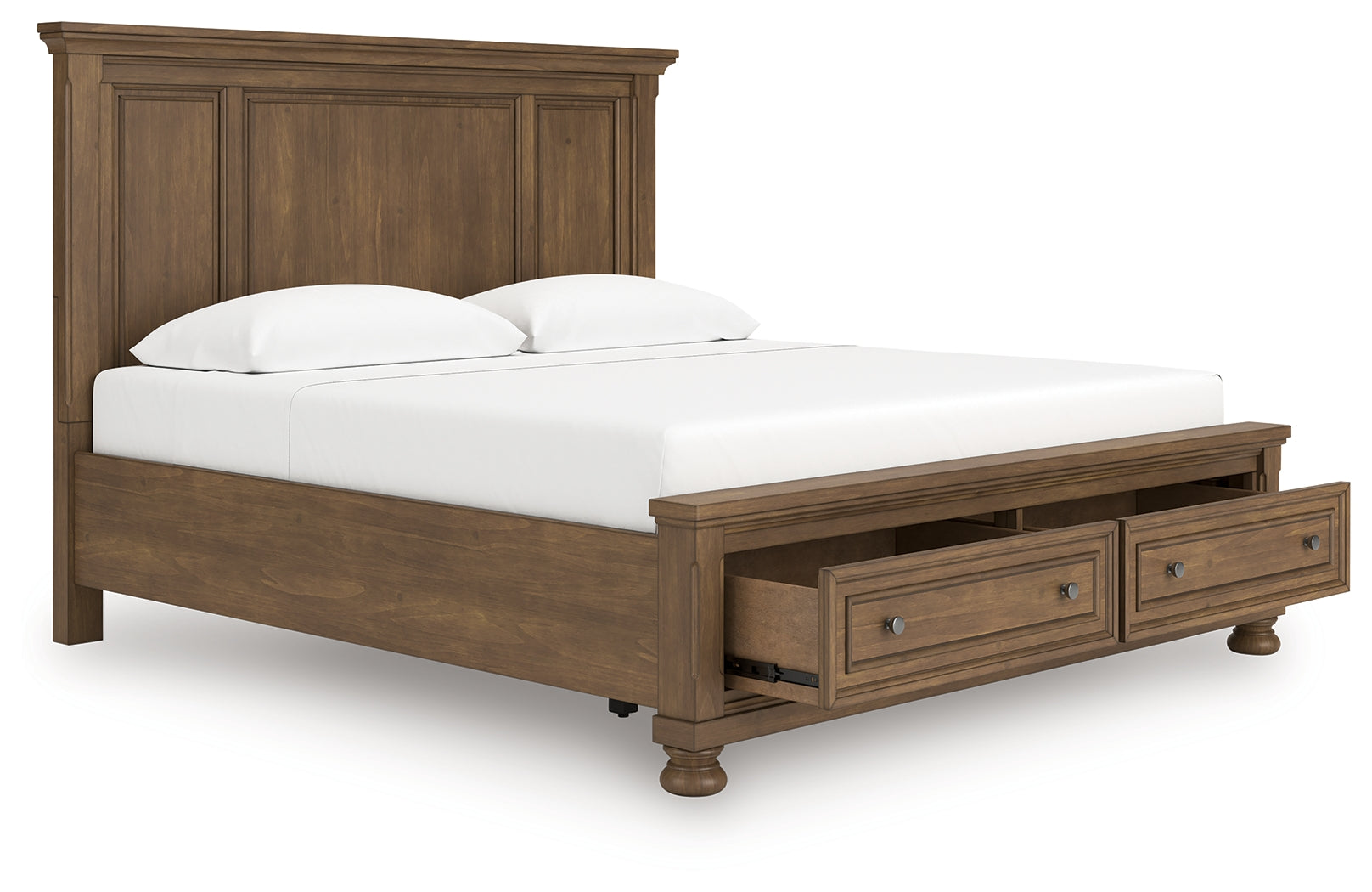 Best Furniture Outlet - Ashley Furniture - Feddinger Bedroom - King Panel Storage Bed / Medium Brown - PCB779B12
