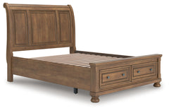 Best Furniture Outlet - Ashley Furniture - Feddinger Bedroom - Queen Storage Sleigh Bed / Medium Brown - PCB779B4