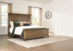 Best Furniture Outlet - Ashley Furniture - Karallin Bedroom - King Panel Bed / Medium Brown - PCB782B4