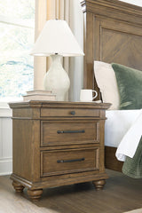 Best Furniture Outlet - Ashley Furniture - Karallin Bedroom - Three Drawer Night Stand / Medium Brown - PCB782-93
