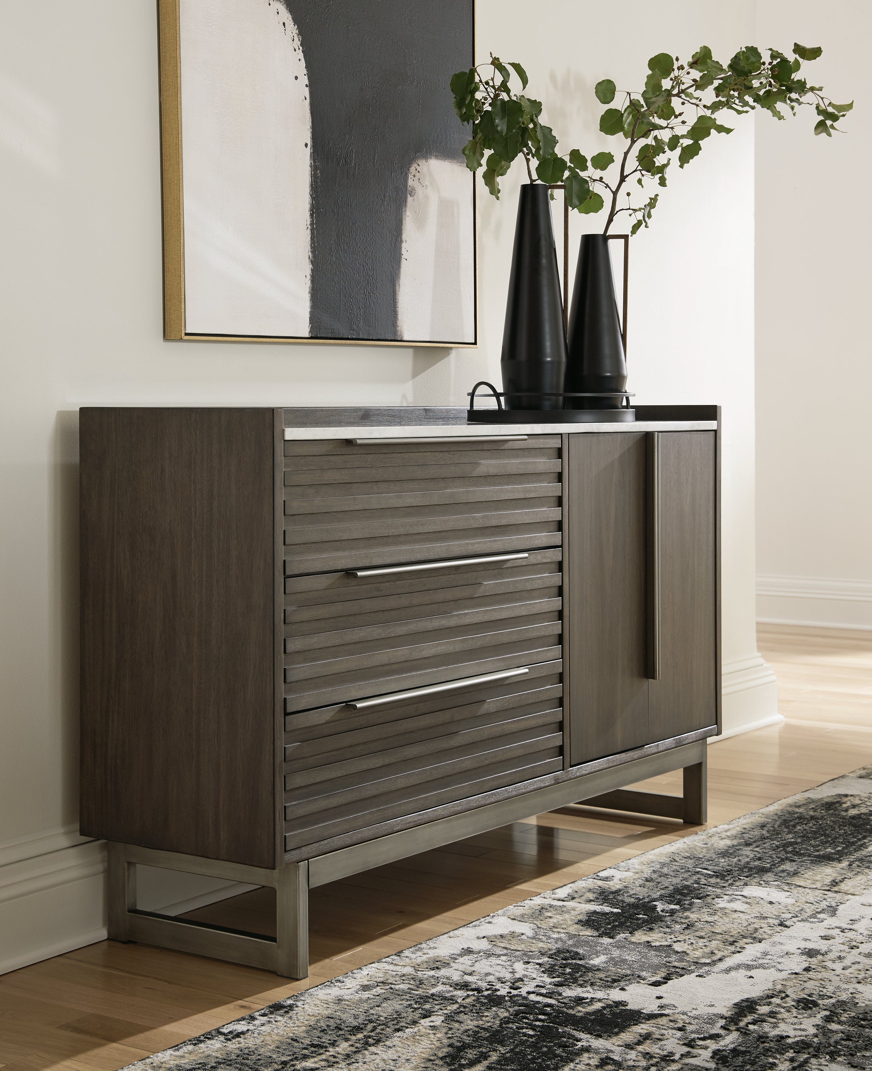 Best Furniture Outlet - Ashley Furniture - Arkenton Bedroom - Dresser / Grayish Brown/White - B786-31