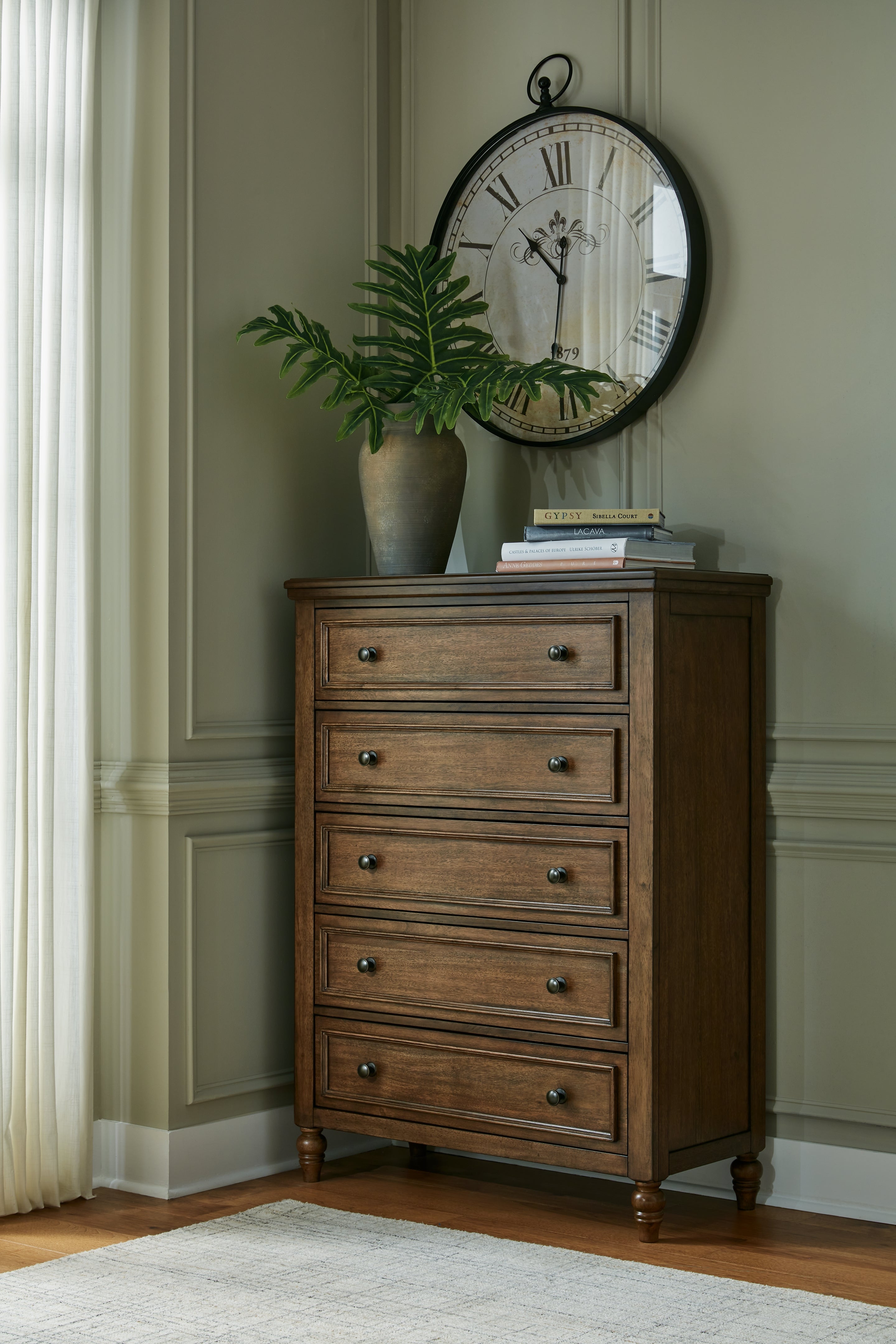 Best Furniture Outlet - Ashley Furniture - Sturlayne Bedroom - Five Drawer Chest / Brown - B787-46