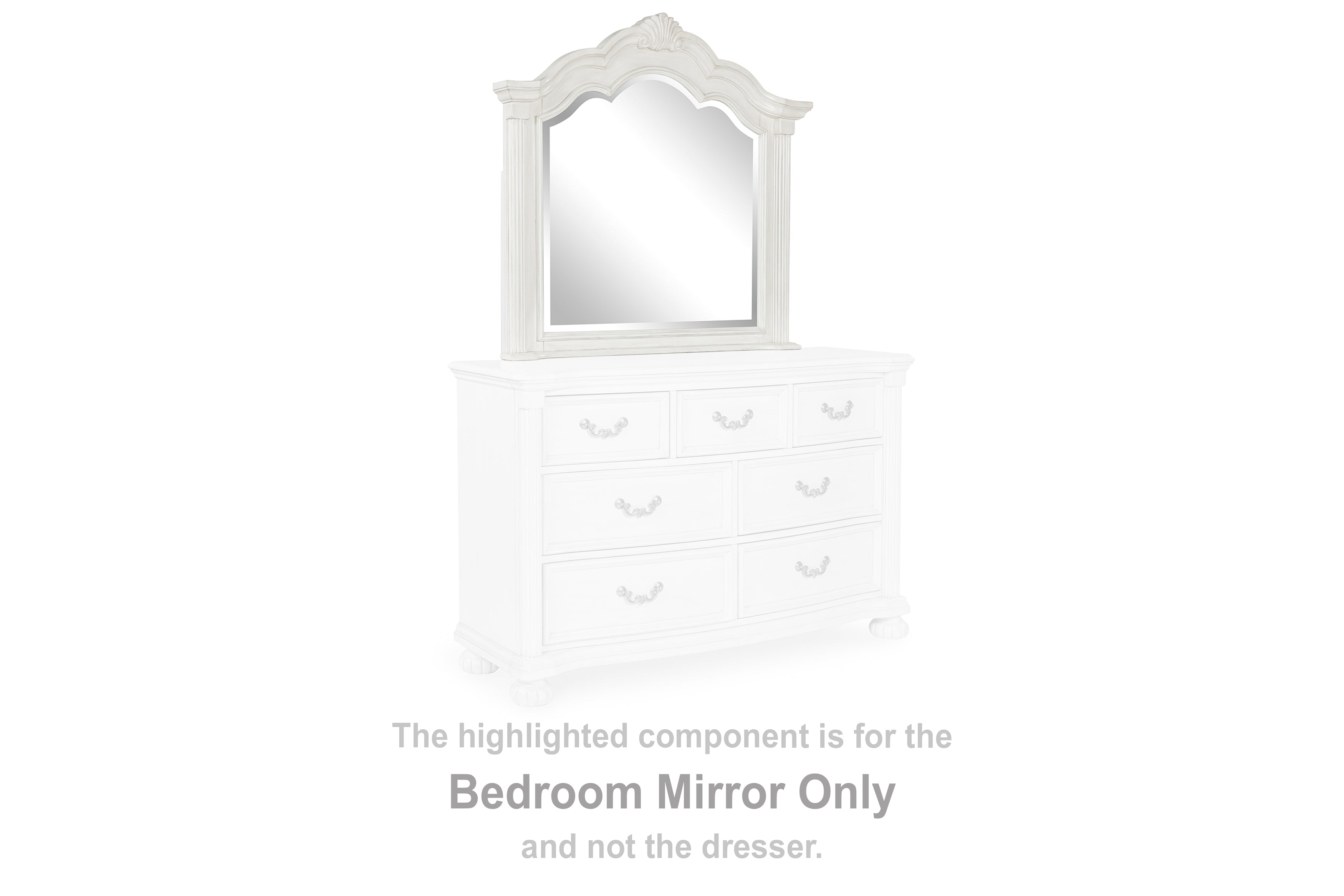 Best Furniture Outlet - Ashley Furniture - Montelaine Bedroom - Bedroom Mirror / Antique White - B795-36