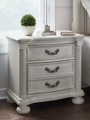 Best Furniture Outlet - Ashley Furniture - Montelaine Bedroom - Three Drawer Night Stand / Antique White - B795-93