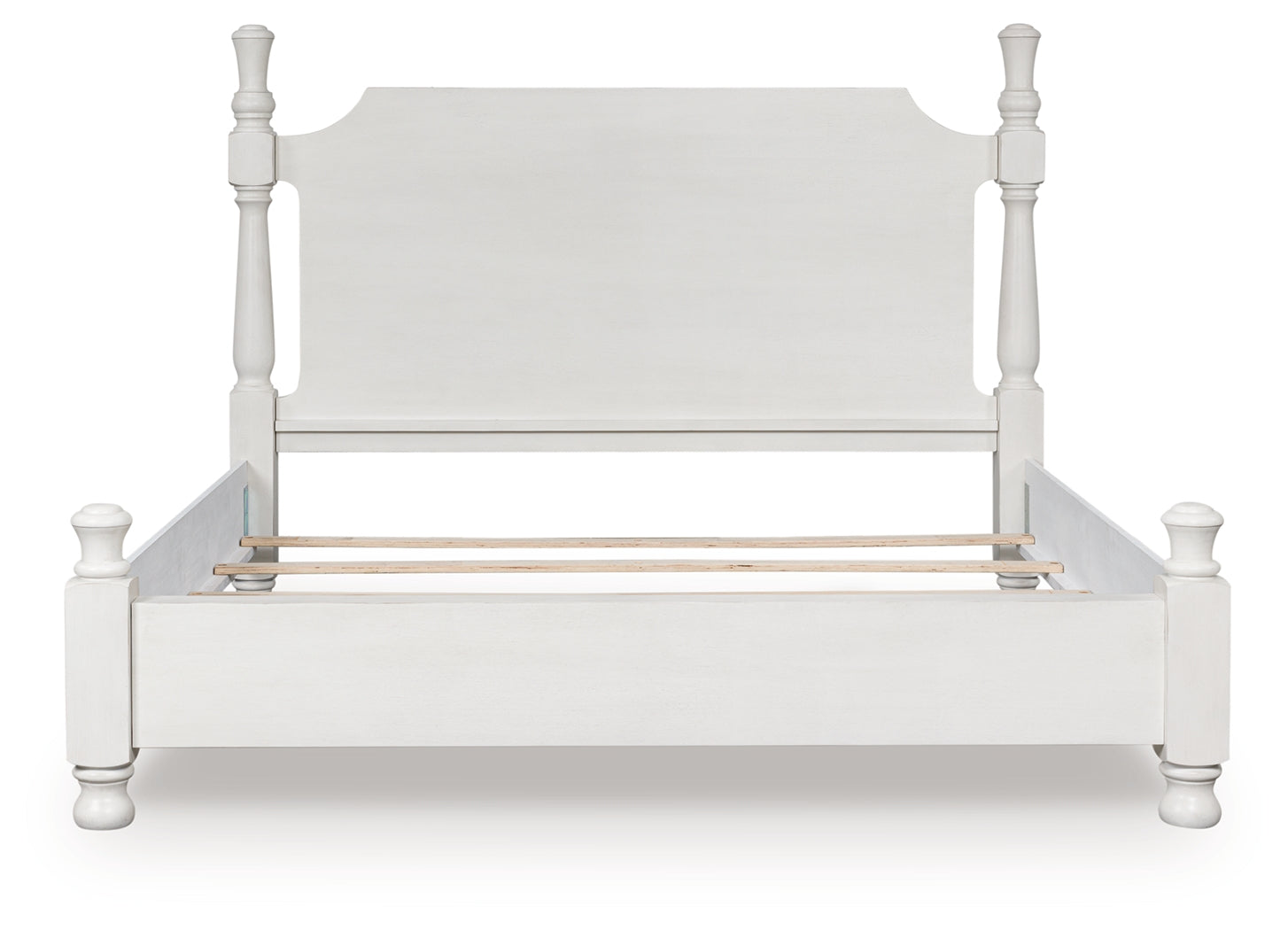 Best Furniture Outlet - Ashley Furniture - Rowlenstown Bedroom - California King Poster Bed / Antique White - PCB823B5