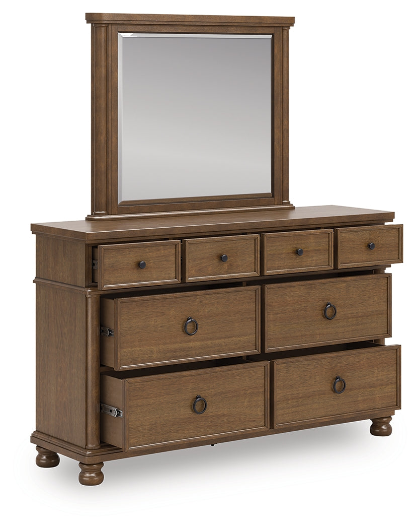 Best Furniture Outlet - Ashley Furniture - Rowlenstown Bedroom - Dresser and Mirror / Brown - PCB824B1