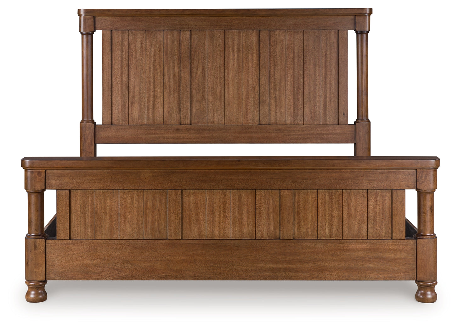 Best Furniture Outlet - Ashley Furniture - Rowlenstown Bedroom - King Poster Bed / Brown - PCB824B4