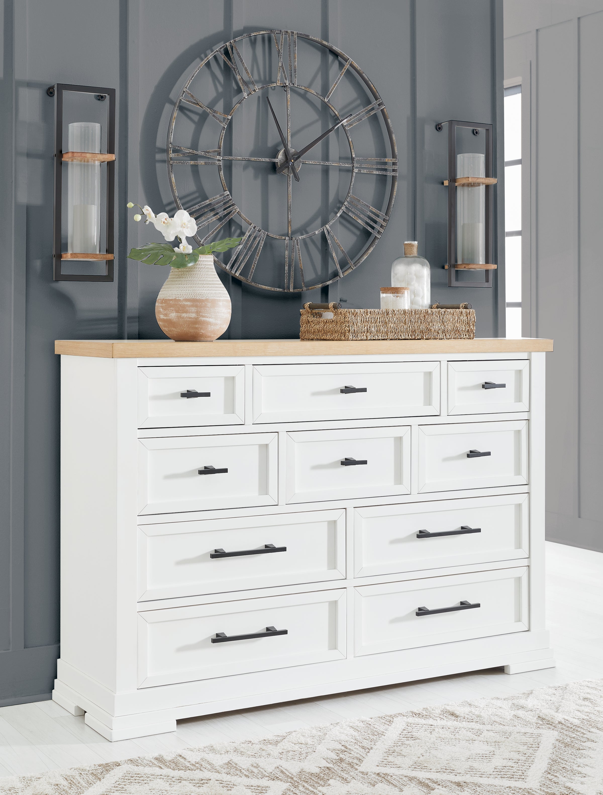 Best Furniture Outlet - Ashley Furniture - Ashbryn Bedroom - Dresser / White/Natural - B844-31