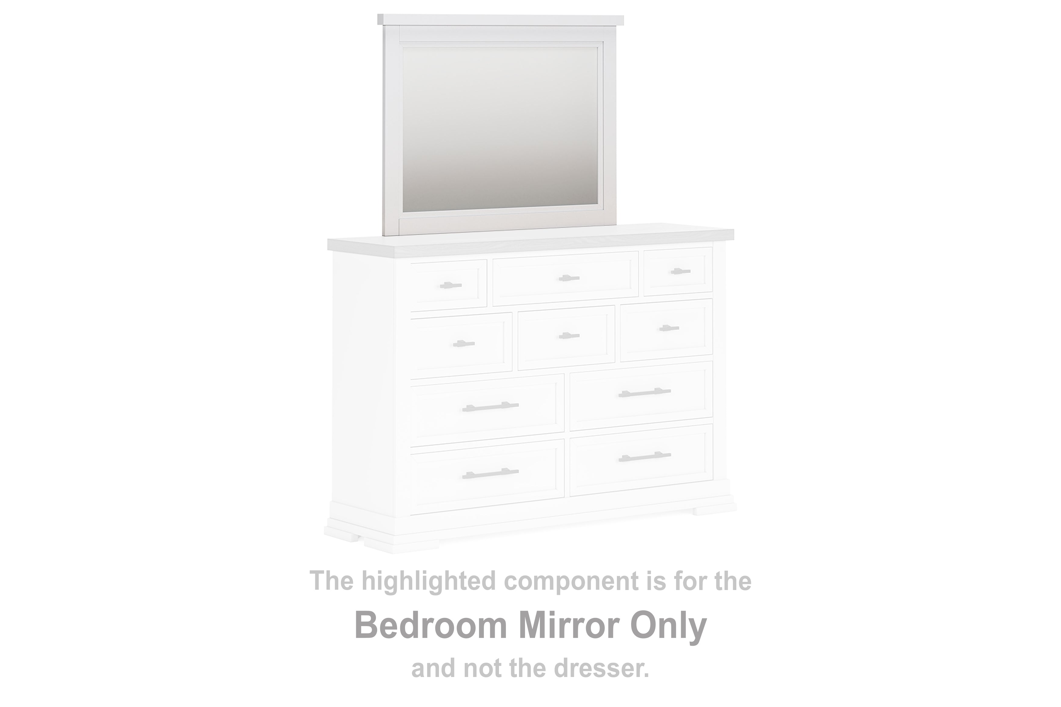 Best Furniture Outlet - Ashley Furniture - Ashbryn Bedroom - Bedroom Mirror / White/Natural - B844-36