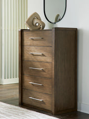 Best Furniture Outlet - Ashley Furniture - Marxmore Bedroom - Five Drawer Chest / Brown - B863-46