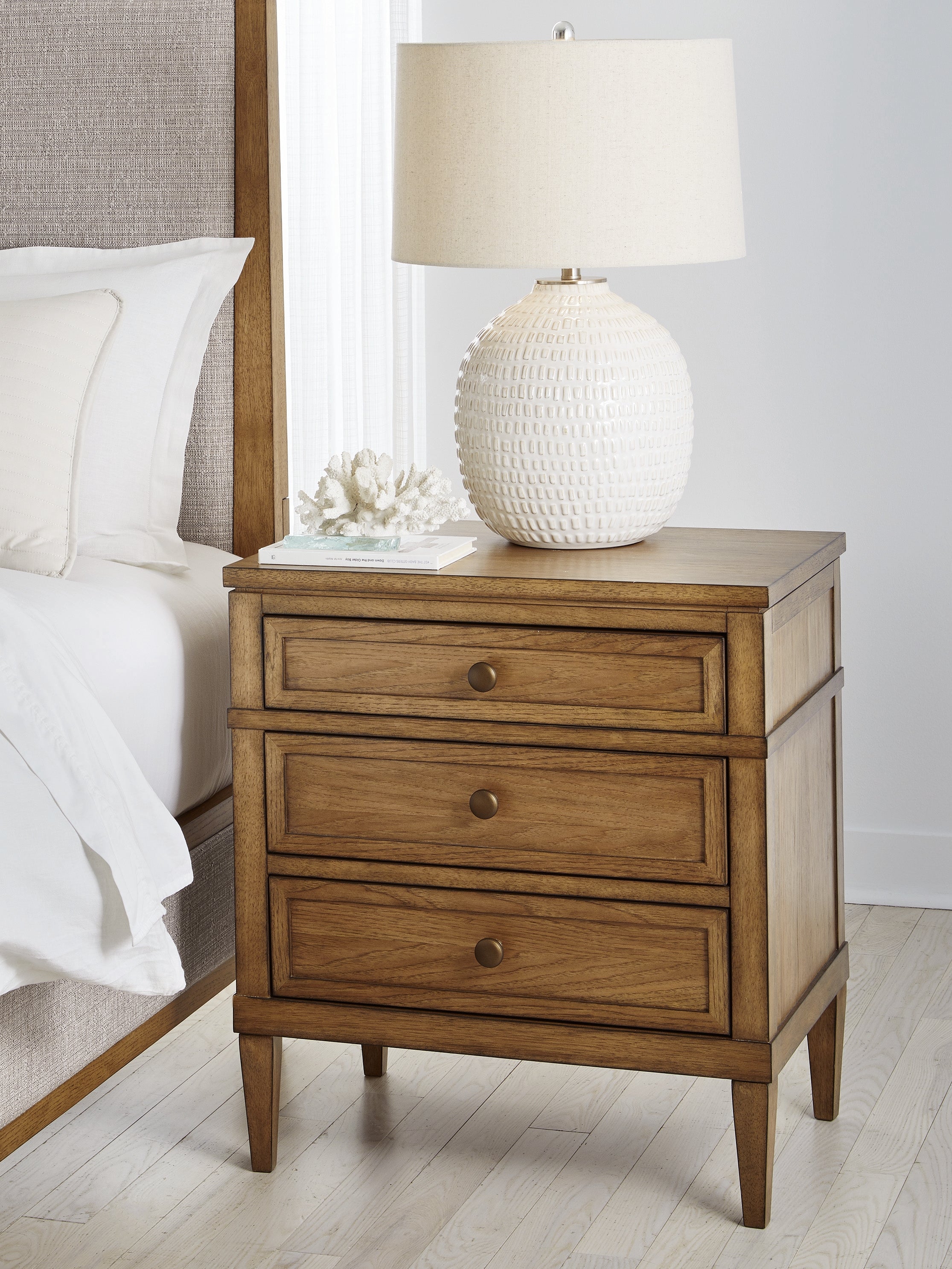 Best Furniture Outlet - Ashley Furniture - Sharlance Bedroom - Three Drawer Night Stand / Brown - B895-93