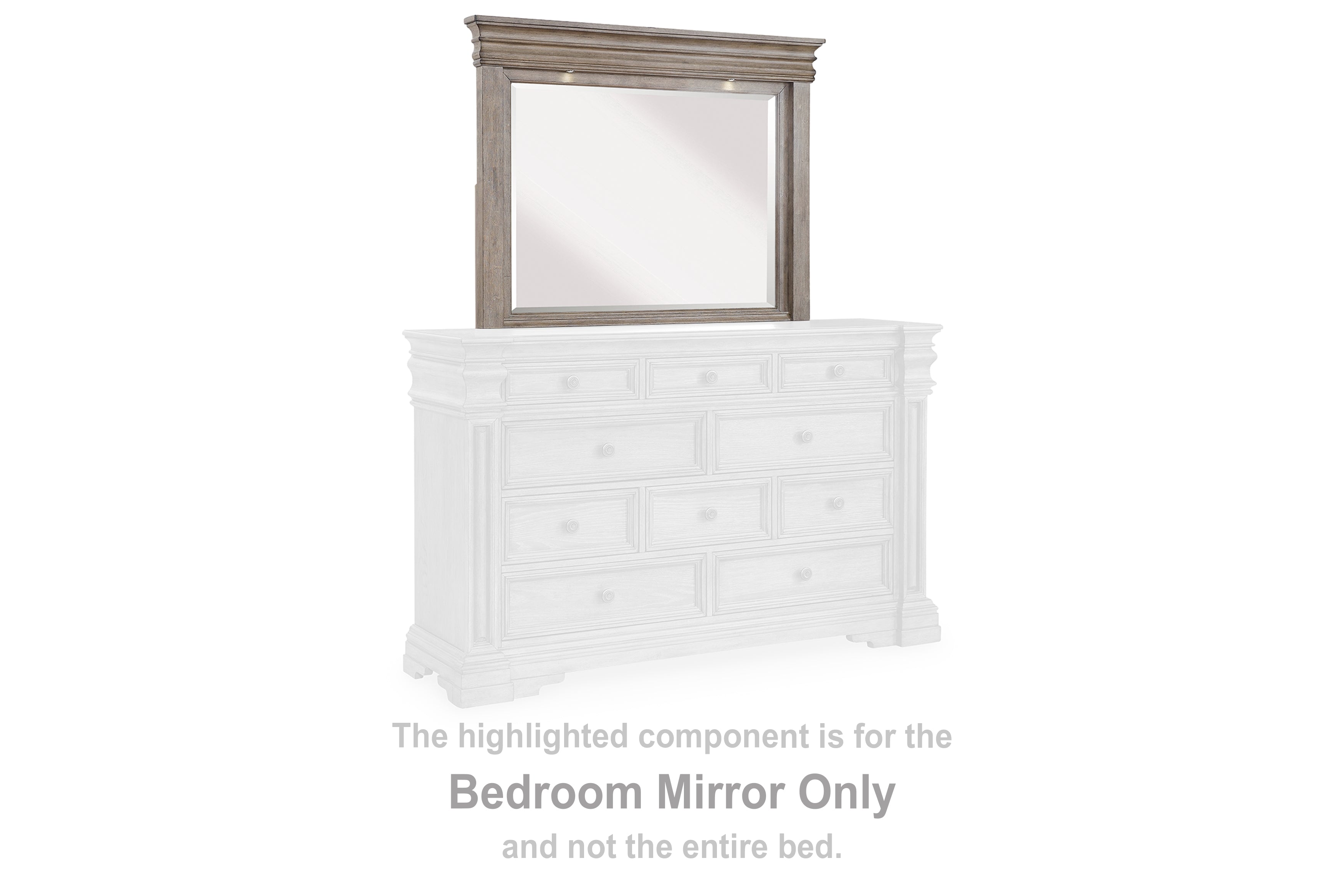 Best Furniture Outlet - Ashley Furniture - Blairhurst Bedroom - Bedroom Mirror / Light Grayish Brown - B916-36
