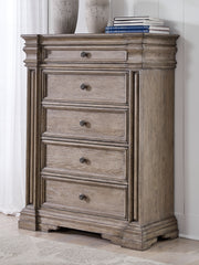 Best Furniture Outlet - Ashley Furniture - Blairhurst Bedroom - Five Drawer Chest / Light Grayish Brown - B916-46