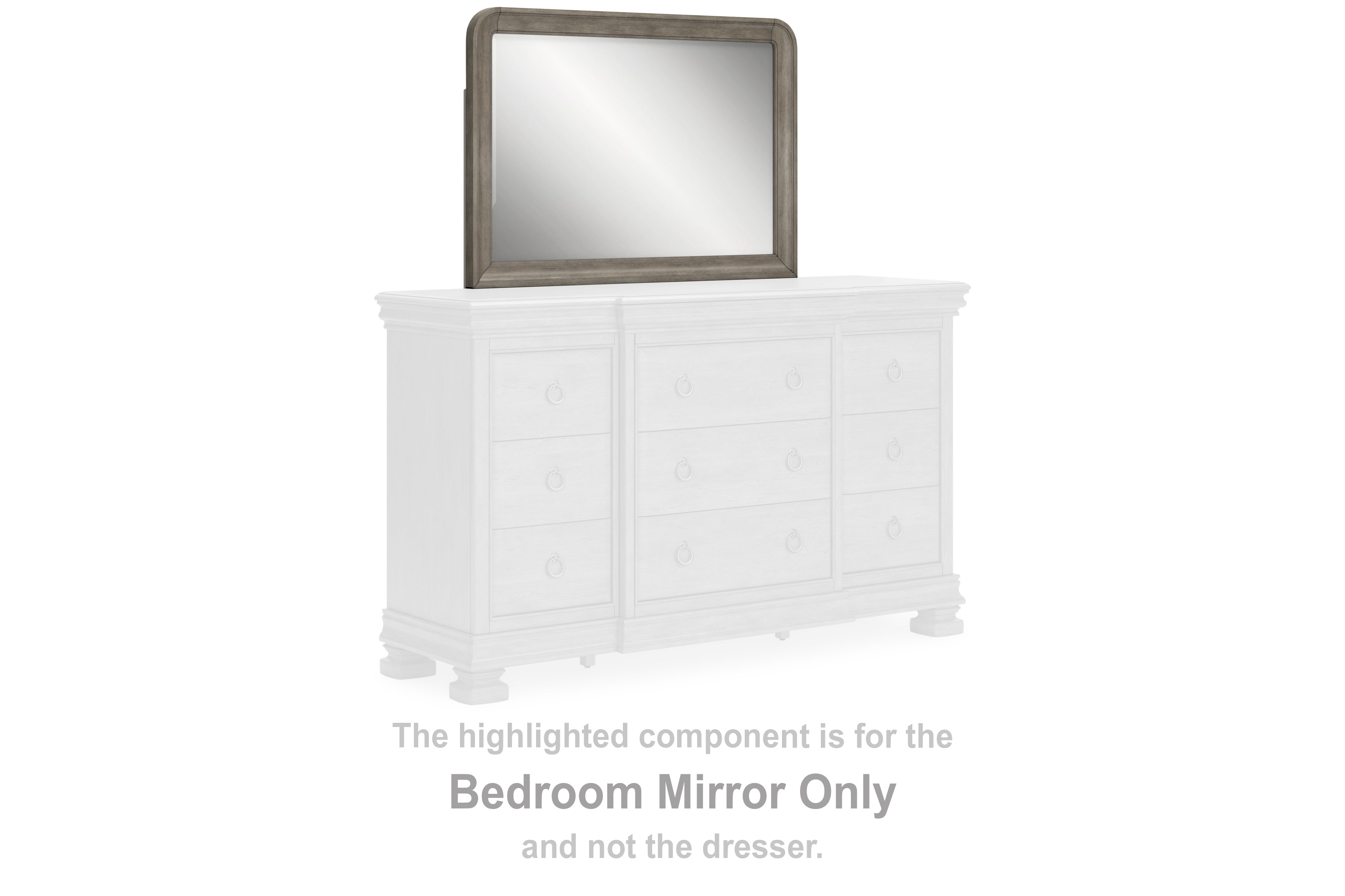 Best Furniture Outlet - Ashley Furniture - Lexorne Bedroom - Bedroom Mirror / Gray - B924-36