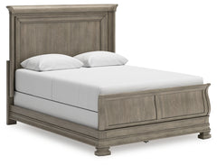 Best Furniture Outlet - Ashley Furniture - Lexorne Bedroom - Queen Sleigh Bed / Gray - B924B2