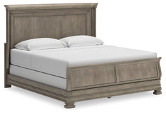 Best Furniture Outlet - Ashley Furniture - Lexorne Bedroom - California King Sleigh Bed / Gray - B924B5