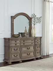 Best Furniture Outlet - Ashley Furniture - Ardenfield Bedroom - Dresser and Mirror / Light Brown - B944B1