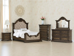 Best Furniture Outlet - Ashley Furniture - Maylee Bedroom - Queen Upholstered Bed / Dark Brown - B947B2