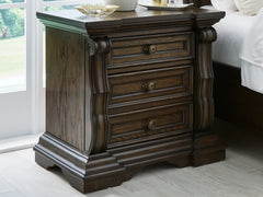 Best Furniture Outlet - Ashley Furniture - Maylee Bedroom - Three Drawer Night Stand / Dark Brown - B947-93