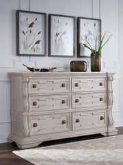 Best Furniture Outlet - Ashley Furniture - Bruchandi Bedroom - Dresser / Antique White - PCB948-31