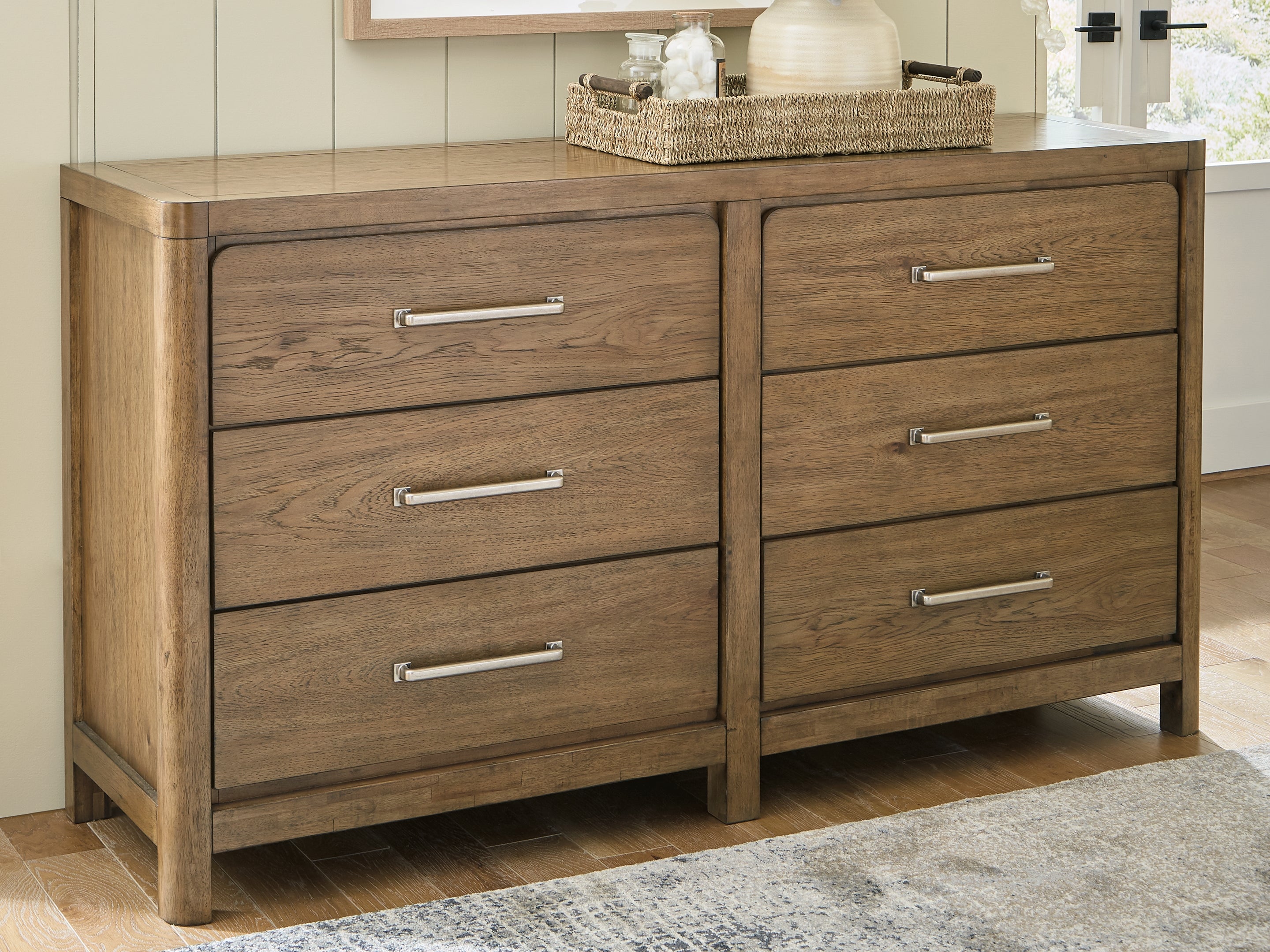 Best Furniture Outlet - Ashley Furniture - Cabalynn Bedroom - Five Drawer Chest / Light Brown - B974-46