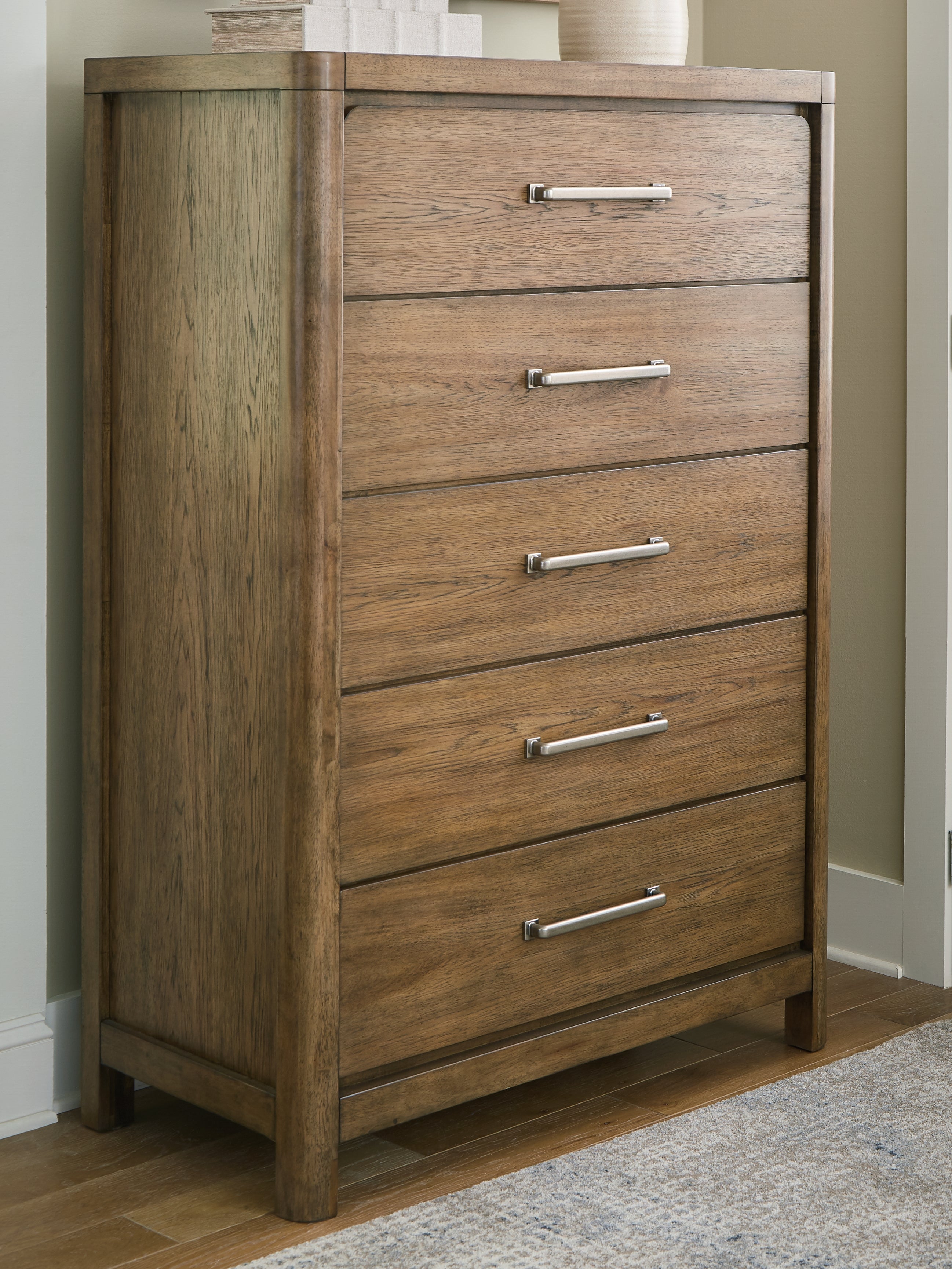 Best Furniture Outlet - Ashley Furniture - Cabalynn Bedroom - Five Drawer Chest / Light Brown - B974-46