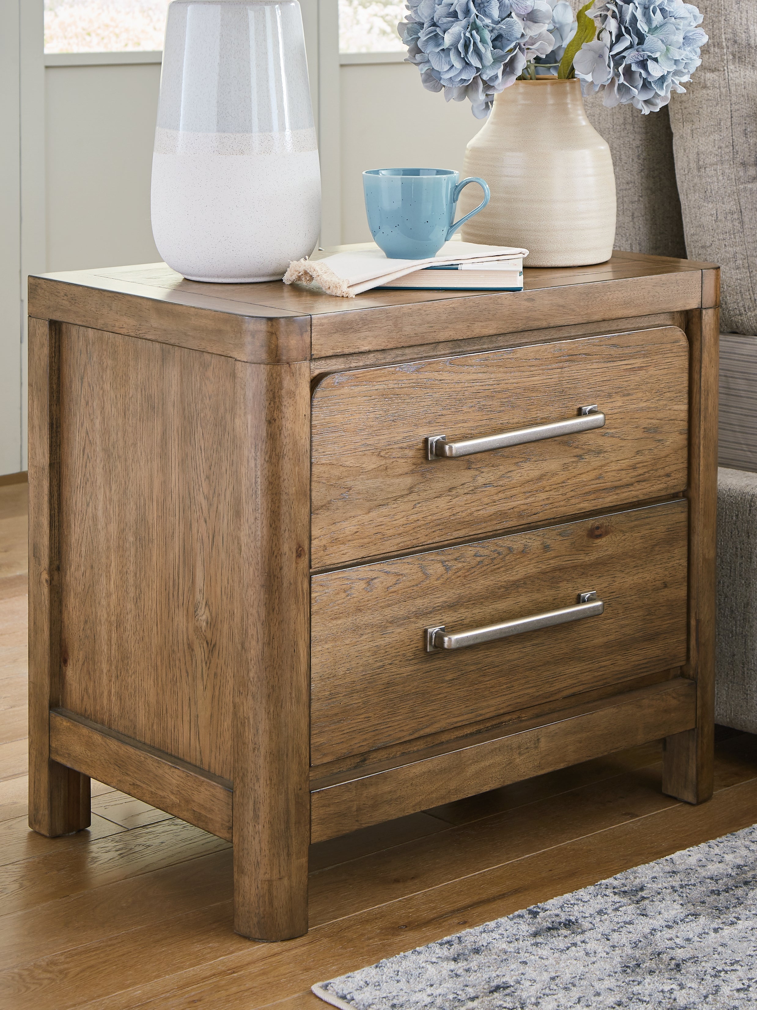 Best Furniture Outlet - Ashley Furniture - Cabalynn Bedroom - Two Drawer Night Stand / Light Brown - B974-92