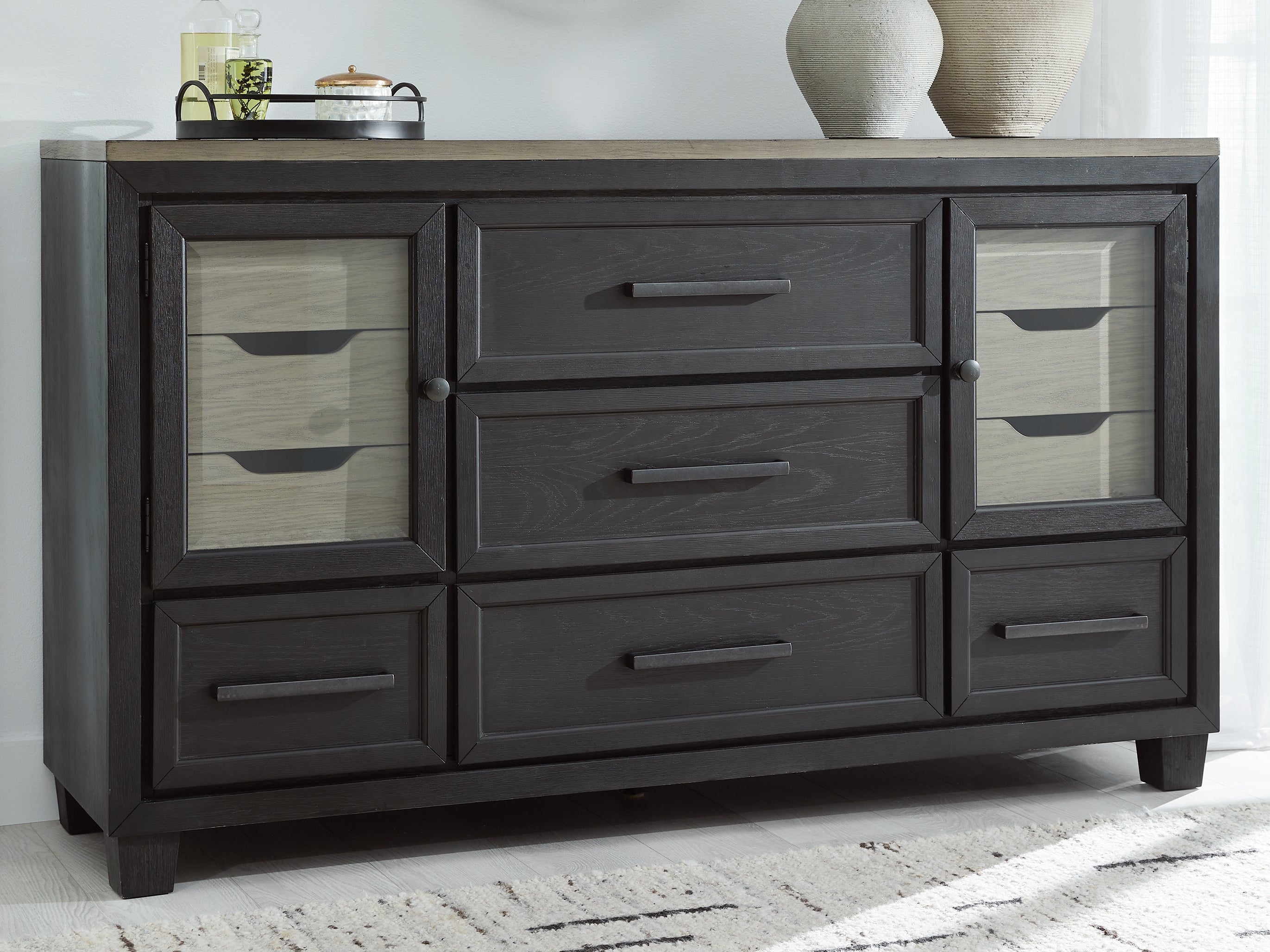 Best Furniture Outlet - Ashley Furniture - Foyland Bedroom - Dresser / Black/Brown - B989-31