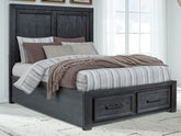 Best Furniture Outlet - Ashley Furniture - Foyland Bedroom - Two Drawer Night Stand / Black/Brown - B989-92