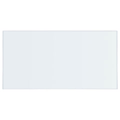 72x40-inch 12mm Rectangular Clear Tempered Glass Top